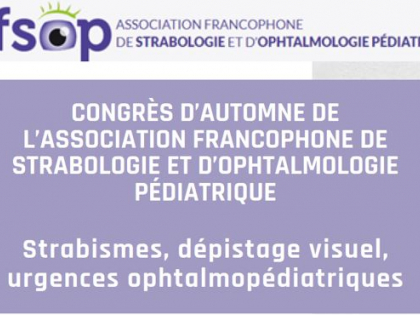 Strabismes, dépistage visuel, urgences ophtalmopédiatriques congrès Liège septembre 2022